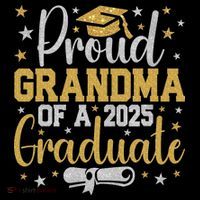 Proud Grandma Of A Class Of 2025 Graduate Graduation Nana Womens T-Shirt