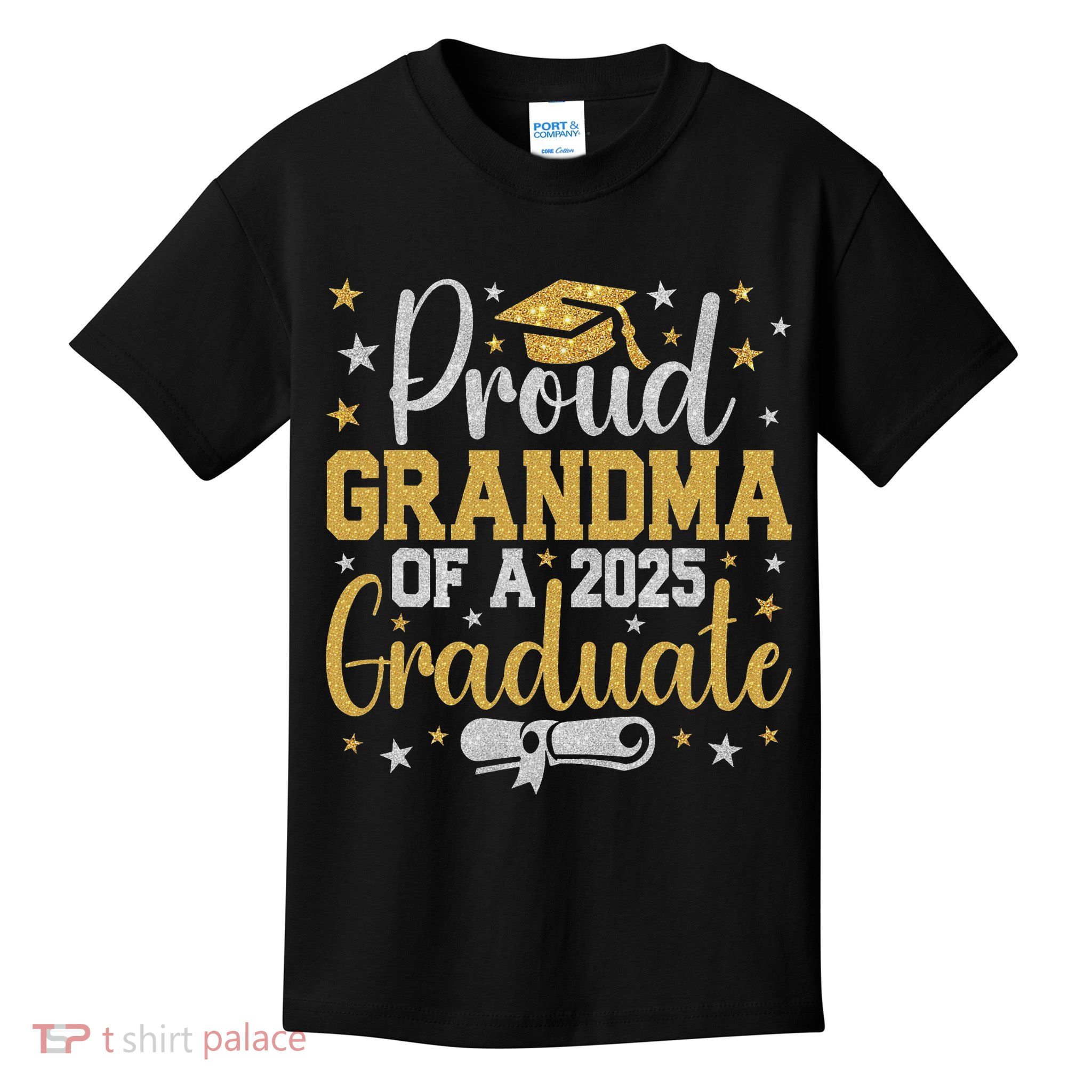 Proud Grandma Of A Class Of 2025 Graduate Graduation Nana Kids T-Shirt