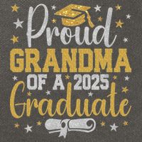Proud Grandma Of A Class Of 2025 Graduate Graduation Nana Cotton Canvas Backpack