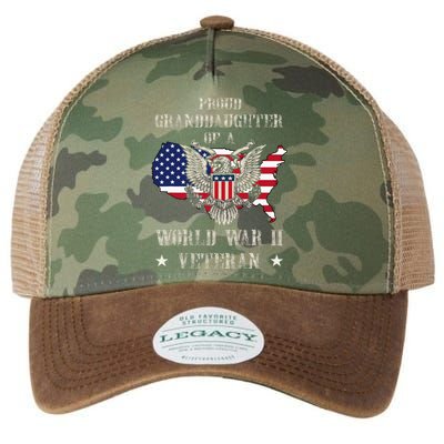 Proud Granddaughter Of A Wwii Veteran Legacy Tie Dye Trucker Hat