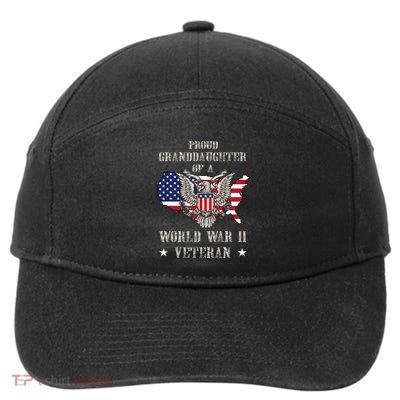 Proud Granddaughter Of A Wwii Veteran 7-Panel Snapback Hat