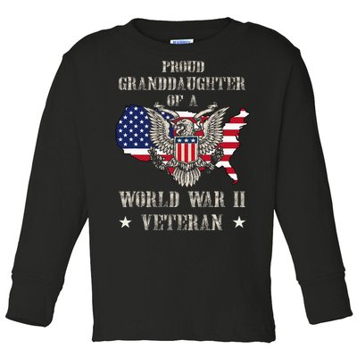 Proud Granddaughter Of A Wwii Veteran Toddler Long Sleeve Shirt