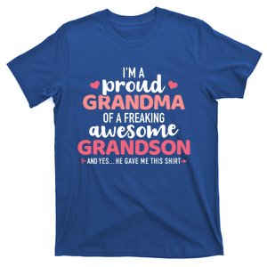 Proud Grandma Of An Awesome Grandson Gift T-Shirt