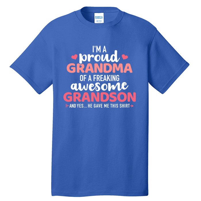 Proud Grandma Of An Awesome Grandson Gift Tall T-Shirt