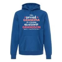 Proud Grandma Of An Awesome Grandson Gift Premium Hoodie