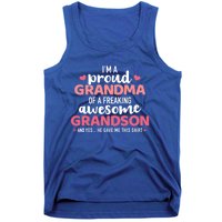 Proud Grandma Of An Awesome Grandson Gift Tank Top