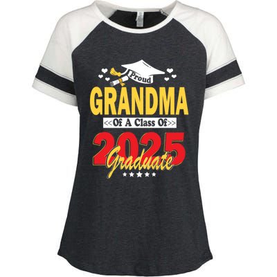 Proud Grandma Of A Class Of 2025 Graduate Senior Gift Enza Ladies Jersey Colorblock Tee