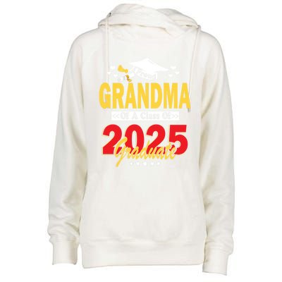 Proud Grandma Of A Class Of 2025 Graduate Senior Gift Womens Funnel Neck Pullover Hood