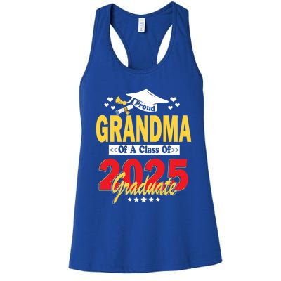 Proud Grandma Of A Class Of 2025 Graduate Senior Gift Women's Racerback Tank