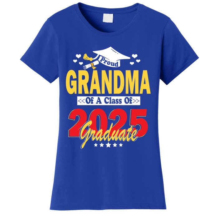 Proud Grandma Of A Class Of 2025 Graduate Senior Gift Women's T-Shirt