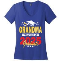 Proud Grandma Of A Class Of 2025 Graduate Senior Gift Women's V-Neck T-Shirt