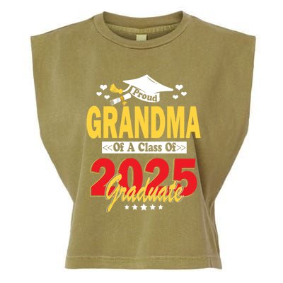 Proud Grandma Of A Class Of 2025 Graduate Senior Gift Garment-Dyed Women's Muscle Tee