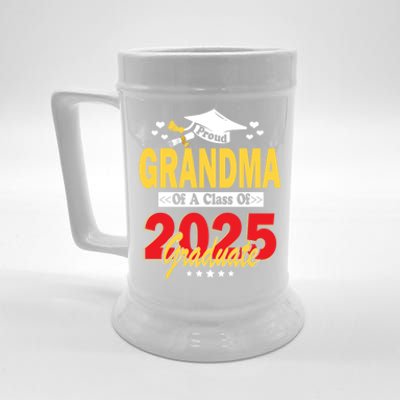 Proud Grandma Of A Class Of 2025 Graduate Senior Gift Beer Stein