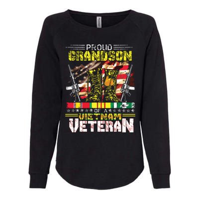 Proud Grandson Of A Vietnam Veteran Vietnam War Vet Womens California Wash Sweatshirt