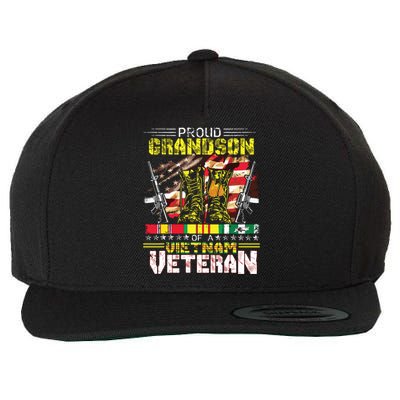 Proud Grandson Of A Vietnam Veteran Vietnam War Vet Wool Snapback Cap