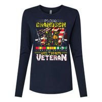 Proud Grandson Of A Vietnam Veteran Vietnam War Vet Womens Cotton Relaxed Long Sleeve T-Shirt