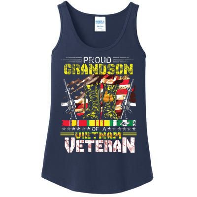 Proud Grandson Of A Vietnam Veteran Vietnam War Vet Ladies Essential Tank