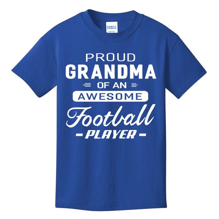 Proud Grandma Of An Awesome Football Player Cool Gift Kids T-Shirt