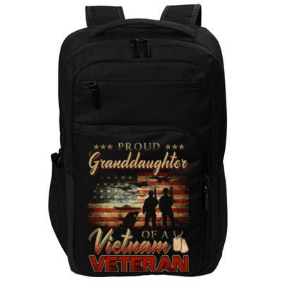 Proud Granddaughter Of A Vietnam Veteran Grandpa Gift Impact Tech Backpack