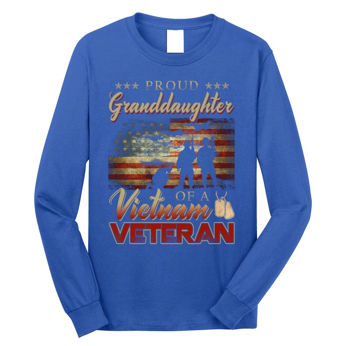 Proud Granddaughter Of A Vietnam Veteran Grandpa Gift Long Sleeve Shirt