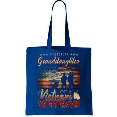 Proud Granddaughter Of A Vietnam Veteran Grandpa Gift Tote Bag