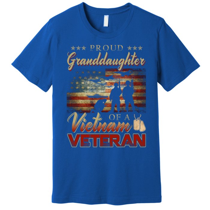 Proud Granddaughter Of A Vietnam Veteran Grandpa Gift Premium T-Shirt