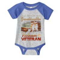 Proud Granddaughter Of A Vietnam Veteran Grandpa Gift Infant Baby Jersey Bodysuit