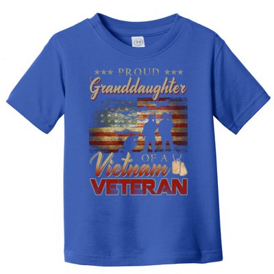 Proud Granddaughter Of A Vietnam Veteran Grandpa Gift Toddler T-Shirt