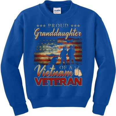 Proud Granddaughter Of A Vietnam Veteran Grandpa Gift Kids Sweatshirt