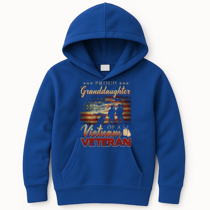 Proud Granddaughter Of A Vietnam Veteran Grandpa Gift Kids Hoodie