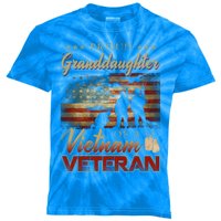 Proud Granddaughter Of A Vietnam Veteran Grandpa Gift Kids Tie-Dye T-Shirt