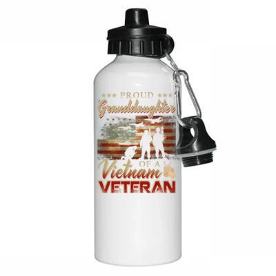 Proud Granddaughter Of A Vietnam Veteran Grandpa Gift Aluminum Water Bottle