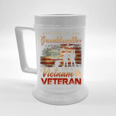 Proud Granddaughter Of A Vietnam Veteran Grandpa Gift Beer Stein