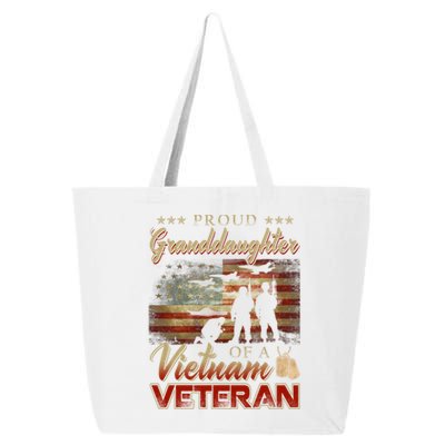 Proud Granddaughter Of A Vietnam Veteran Grandpa Gift 25L Jumbo Tote