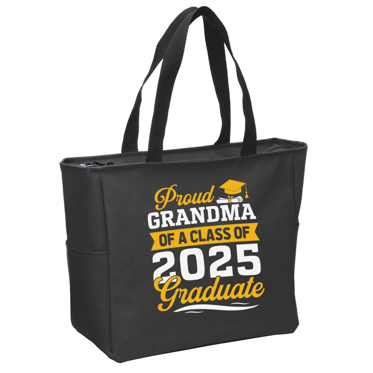 Proud Grandma Of A Class Of 2025 Graduate Grandma Zip Tote Bag