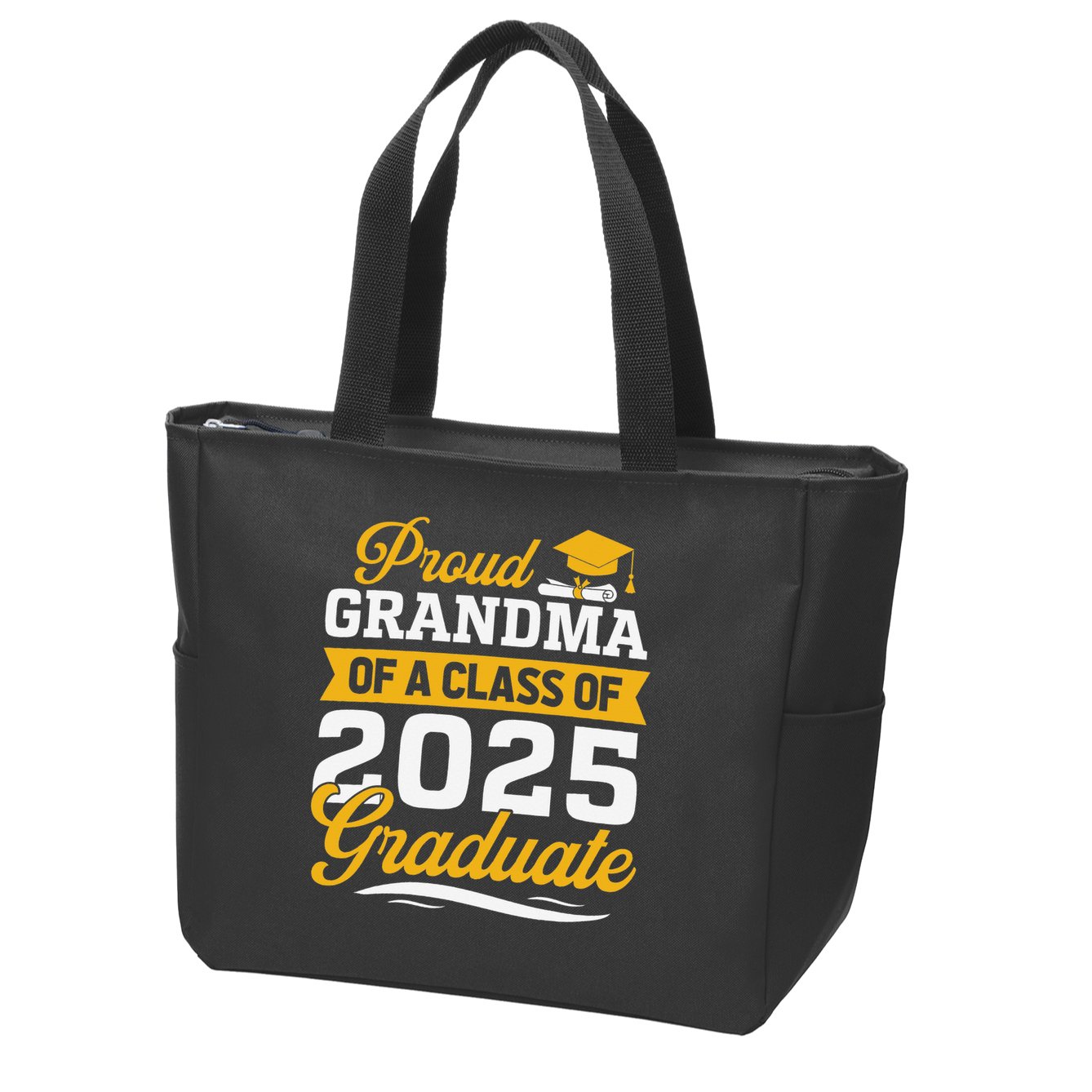 Proud Grandma Of A Class Of 2025 Graduate Grandma Zip Tote Bag