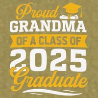 Proud Grandma Of A Class Of 2025 Graduate Grandma Garment-Dyed Women's Muscle Tee