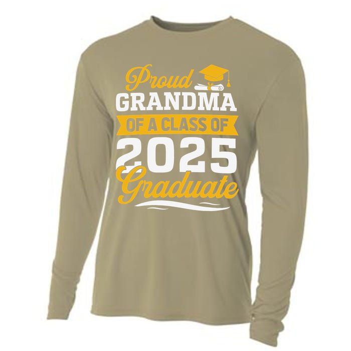Proud Grandma Of A Class Of 2025 Graduate Grandma Cooling Performance Long Sleeve Crew
