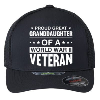 Proud Granddaughter Of A World War II Veteran Flexfit Unipanel Trucker Cap