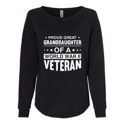 Proud Granddaughter Of A World War II Veteran Womens California Wash Sweatshirt