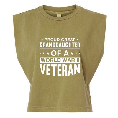 Proud Granddaughter Of A World War II Veteran Garment-Dyed Women's Muscle Tee