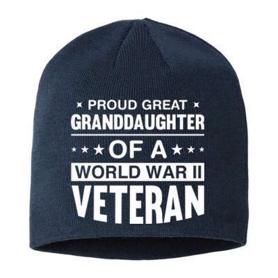 Proud Granddaughter Of A World War II Veteran Sustainable Beanie