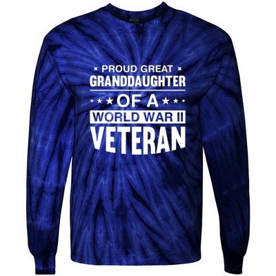 Proud Granddaughter Of A World War II Veteran Tie-Dye Long Sleeve Shirt