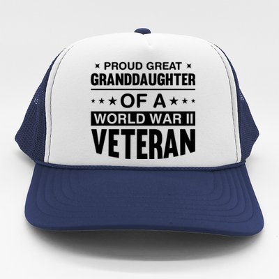 Proud Granddaughter Of A World War II Veteran Trucker Hat