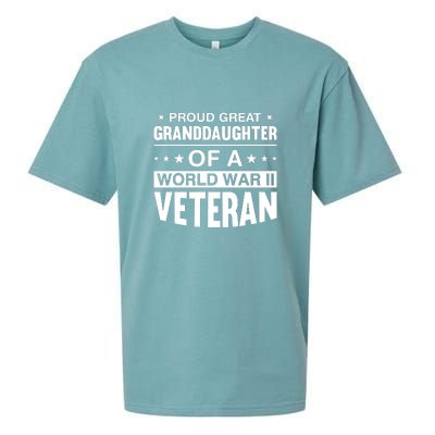 Proud Granddaughter Of A World War II Veteran Sueded Cloud Jersey T-Shirt