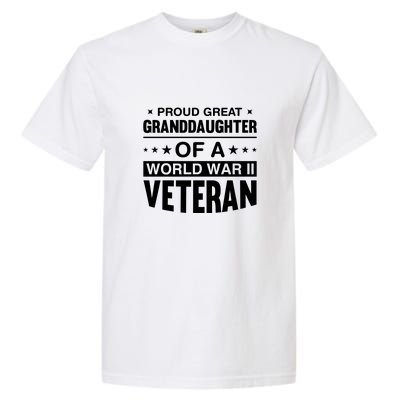 Proud Granddaughter Of A World War II Veteran Garment-Dyed Heavyweight T-Shirt