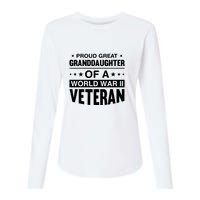 Proud Granddaughter Of A World War II Veteran Womens Cotton Relaxed Long Sleeve T-Shirt