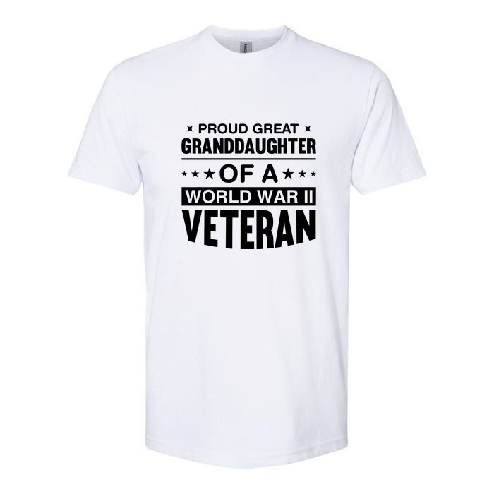 Proud Granddaughter Of A World War II Veteran Softstyle CVC T-Shirt