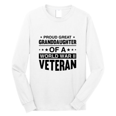 Proud Granddaughter Of A World War II Veteran Long Sleeve Shirt