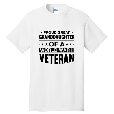 Proud Granddaughter Of A World War II Veteran Tall T-Shirt